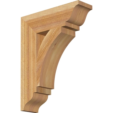 Ekena Millwork Thorton Traditional Rough Sawn Bracket, Western Red Cedar, 4"W x 14"D x 18"H BKT04X14X18THR01RWR
